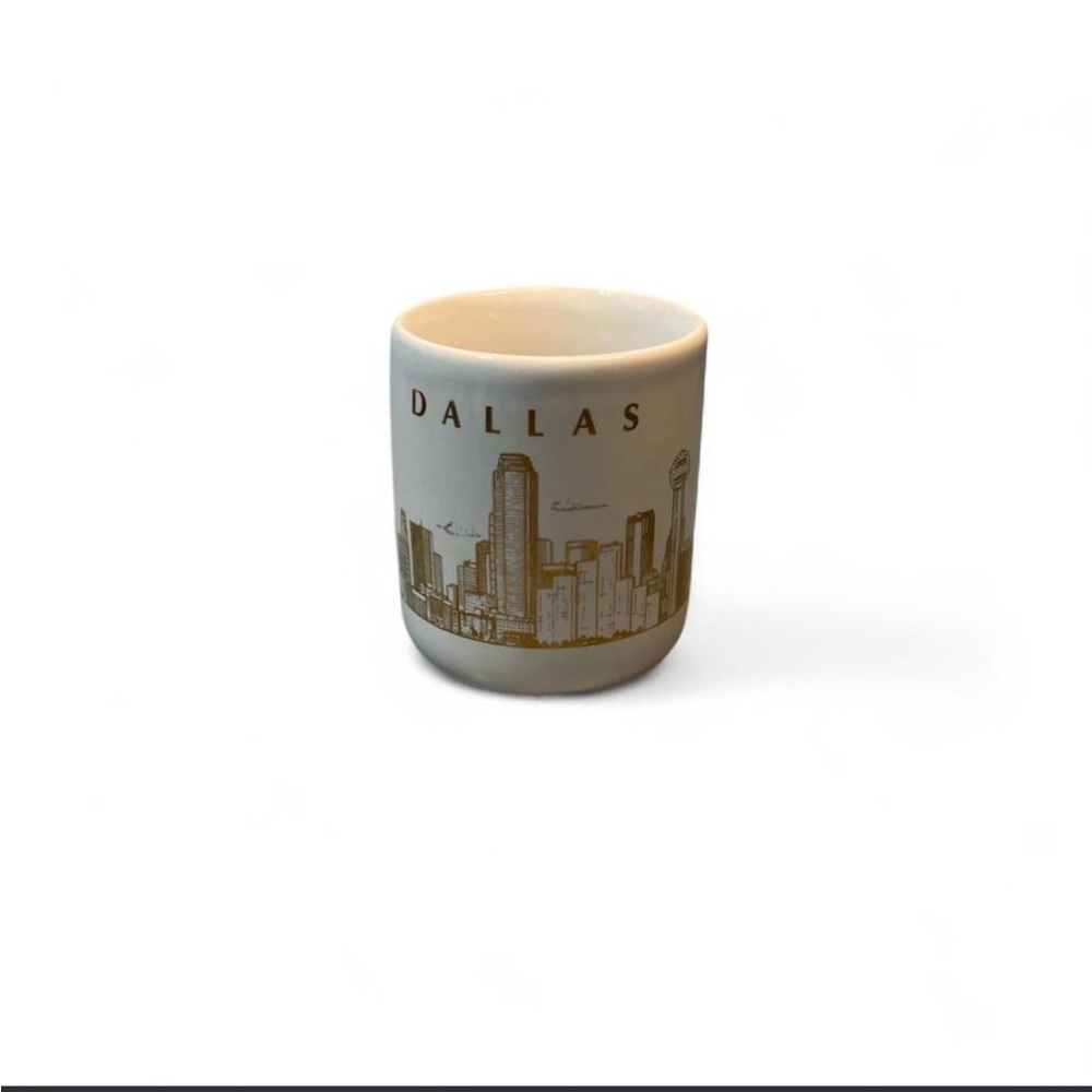 Vintage Dallas Skyline Ceramic Small Coffee Mug